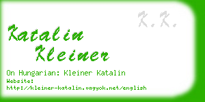 katalin kleiner business card